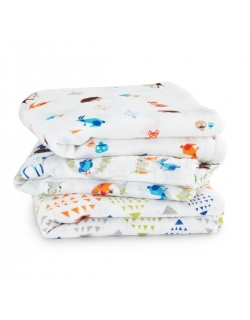 Муслиновые пеленки для новорожденных Aden&Anais средние, набор 3, Musy Paper Tales