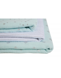 Муслиновые пеленки для новорожденных Aden&Anais мерцающие средние, набор 3, Metallic Skylight