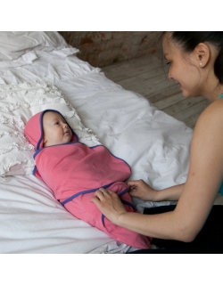 Пеленка кокон для новорожденных (комбинезон-конверт), аметист