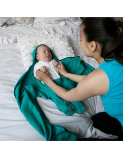 Пеленка кокон для новорожденных (комбинезон-конверт), адриатик