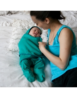 Пеленка кокон для новорожденных (комбинезон-конверт), антрацит
