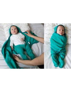 Пеленка кокон для новорожденных (комбинезон-конверт), серый