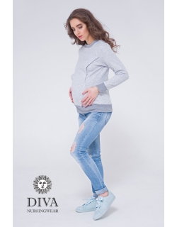 Толстовка для кормящих и беременных из капитония Diva Amelia, Nebbia