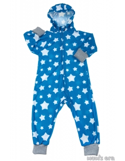 Флисовый комбинезон детский (поддева) Comfort, голубые звезды