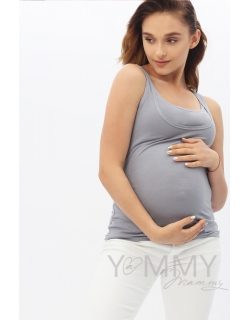 Майка для беременных и кормящих, цвет серый