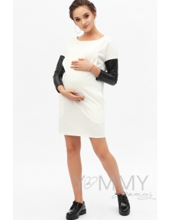 Платье-туника для кормящих и беременных, экрю