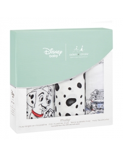 Муслиновые пеленки для новорожденных средние Aden&Anais, набор 3, Disney Dalmatians