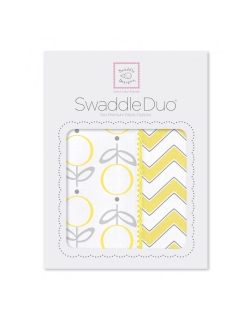 Набор пеленок SwaddleDesigns - Swaddle Duo, Lolli Chevron Yellow