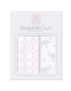 Набор пеленок SwaddleDesigns Swaddle Duo PP Elephant & Chickies Mod Duo