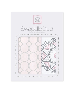 Набор пеленок SwaddleDesigns - Swaddle Duo, Pink Mod Medallion