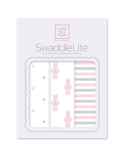 Набор пеленок SwaddleDesigns Swaddle Lite, Pstl Pink Little Bunnie
