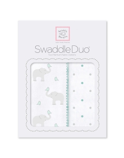 Набор пеленок SwaddleDesigns Swaddle Duo SC Elephant/Chickies