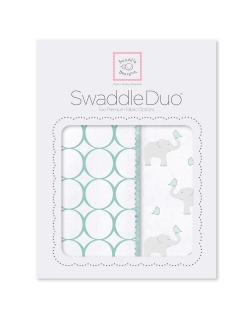 Набор пеленок SwaddleDesigns Swaddle Duo SC Elephant & Chickies Mod Duo
