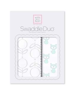 Набор пеленок SwaddleDesigns Swaddle Duo, SeaCrystal Little Fox