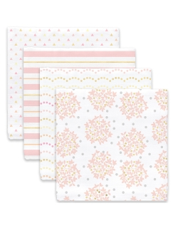 Муслиновые пеленки для новорожденного SwaddleDesigns большие, набор 4, Heavenly Floral Shimmer