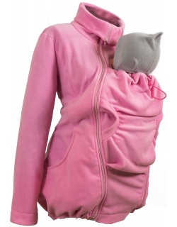 Флисовая слингокуртка и куртка для беременных, розовый
