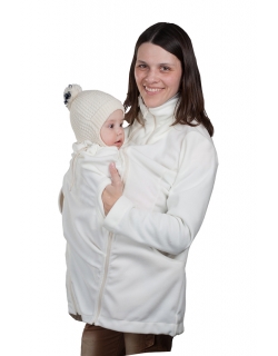 Флисовая слингокуртка и куртка для беременных, молочный