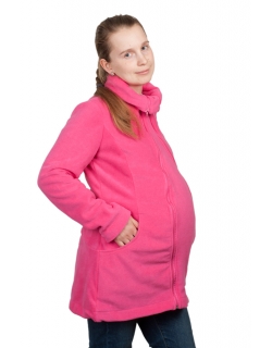 Флисовая слингокуртка и куртка для беременных, цикламен