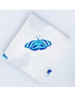 Муслиновая пеленка для новорожденных с бамбуком Diva большая, Butterfly