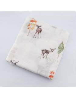 Муслиновая пеленка для новорожденных с бамбуком Diva большая, Deer