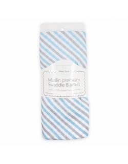 Муслиновая пеленка для новорожденных Adam Stork большая, Blue Stripes