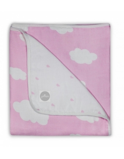 Муслиновое одеяло Jollein, Clouds Pink