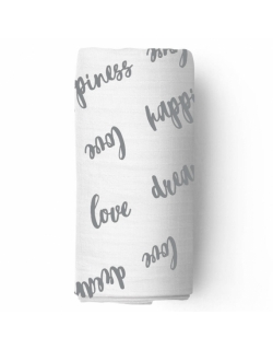 Муслиновая пеленка для новорожденных Adam Stork большая, Happiness