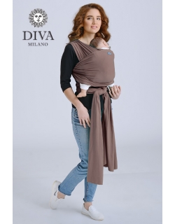 Трикотажный слинг-шарф для новорожденного Diva Stretchy, Moka