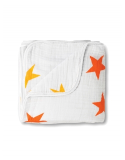 Aden&Anais одеяло муслиновое, Super Star + Оранжевый (суперзвезда+оранжевый)