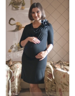 Платье для кормящих и беременных Milk Rivers, черное