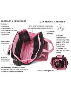 Дорожная сумка или сумка для двойни Ju-Ju-Be Be Prepared Lilac lace