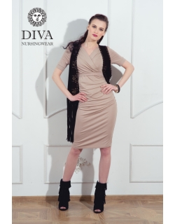 Платье для кормящих и беременных Diva Nursingwear Lucia кор.рукав, Grano