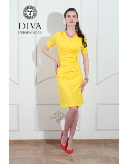 Платье для кормящих и беременных Diva Nursingwear Lucia кор.рукав, Limone