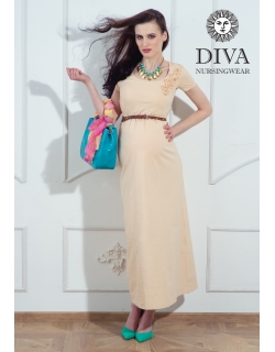 Платье для кормящих и беременных Diva Nursingwear Dalia, цвет Grano
