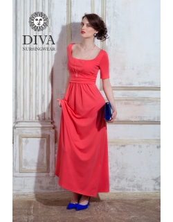 Платье для кормящих и беременных Diva Nursingwear Stella Maxi, Corallo
