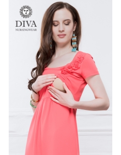 Платье для кормящих и беременных Diva Nursingwear Dalia, цвет Corallo