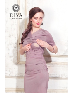 Платье для кормящих и беременных Diva Nursingwear Lucia кор.рукав, Cacao