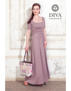 Платье для кормящих и беременных Diva Nursingwear Stella Maxi, Cacao