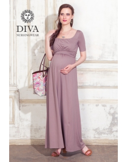 Платье для кормящих и беременных Diva Nursingwear Stella Maxi, Cacao