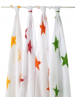 Муслиновые пеленки для новорожденных Aden&Anais, большие, набор 4, Super Star