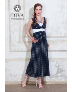 Сарафан для кормящих и беременных Diva Nursingwear Alba Maxi, Pois