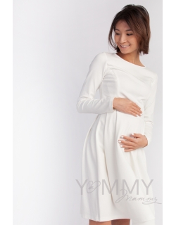 Платье со складками экрю для беременных