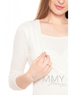 Блуза на запах для кормящих и беременных, цвет экрю