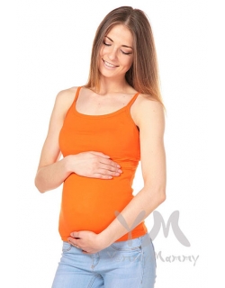 Топ на бретельках для кормящих и беременных, оранжевый