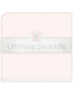 Фланелевая пеленка для новорожденного SwaddleDesigns Pink w/Pink Dot