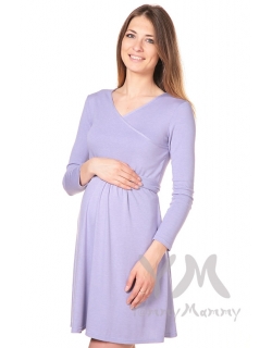 Платье для кормящих и беременных с широким поясом, лаванда