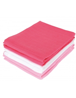 Муслиновые пеленки для новорожденных Jollein средние, fuchsia/pink/white