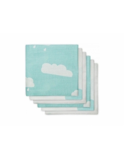 Муслиновые пеленки для новорожденных Jollein средние, Clouds Jade