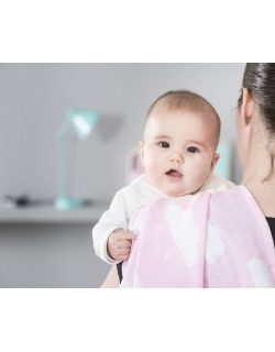 Муслиновые пеленки для новорожденных Jollein средние, Clouds Pink