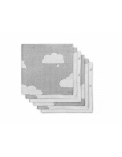 Муслиновые пеленки для новорожденных Jollein средние, Clouds Grey